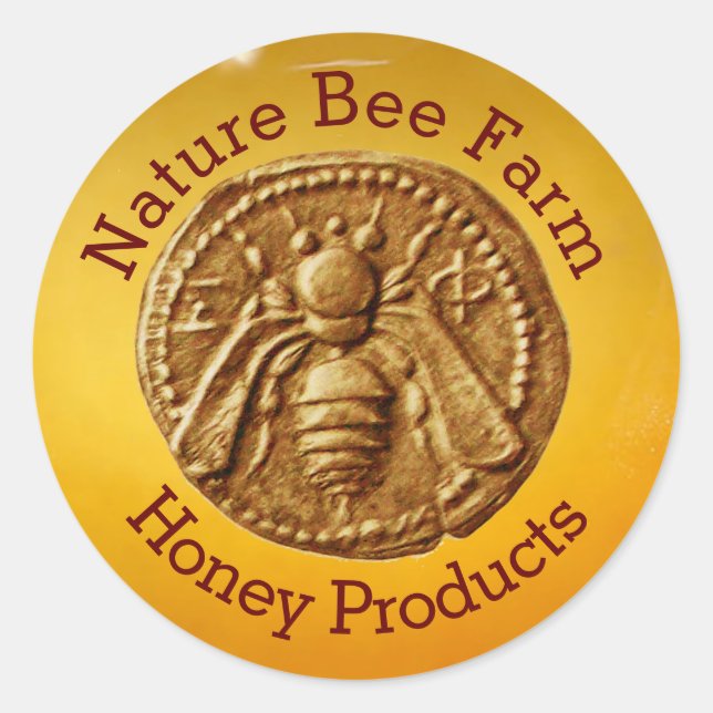 HONEY BEE / BEEKEEPER BEEKEEPING LIPPLILIEN RUNDER AUFKLEBER (Vorderseite)