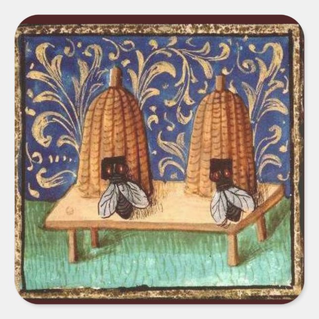 HONEY BEE, BEEKEEPER QUADRATISCHER AUFKLEBER (Vorderseite)