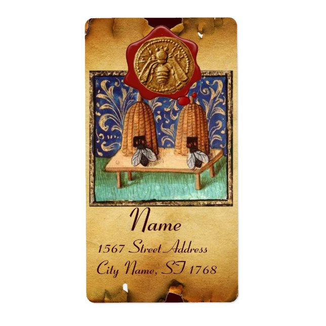 HONEY BEE, BEEKEEPER ROTES WAX SIEGEL, Braunes Per (Vorne)