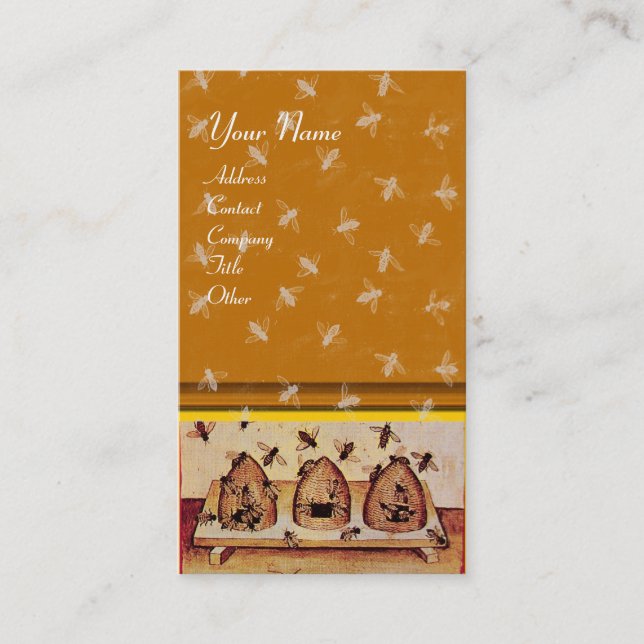 HONEY BEE, BEEKEEPING VISITENKARTE (Vorderseite)