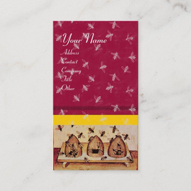 HONEY BEE, BEEKEEPING VISITENKARTE (Vorderseite)