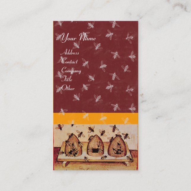 HONEY BEE, BEEKEEPING VISITENKARTE (Vorderseite)