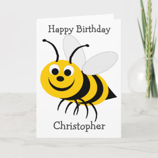 Honey Bee Birthday Karte