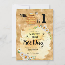 Honey Bee Birthday Party Einladung