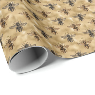 Honey Bee Birthday Party Wrapping Paper Geschenkpapier