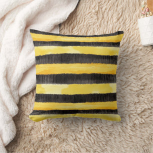 Honey Bee Black Gold Yellow Christmas Kissen