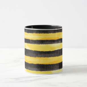 Honey Bee Black Gold Yellow Christmas Tasse