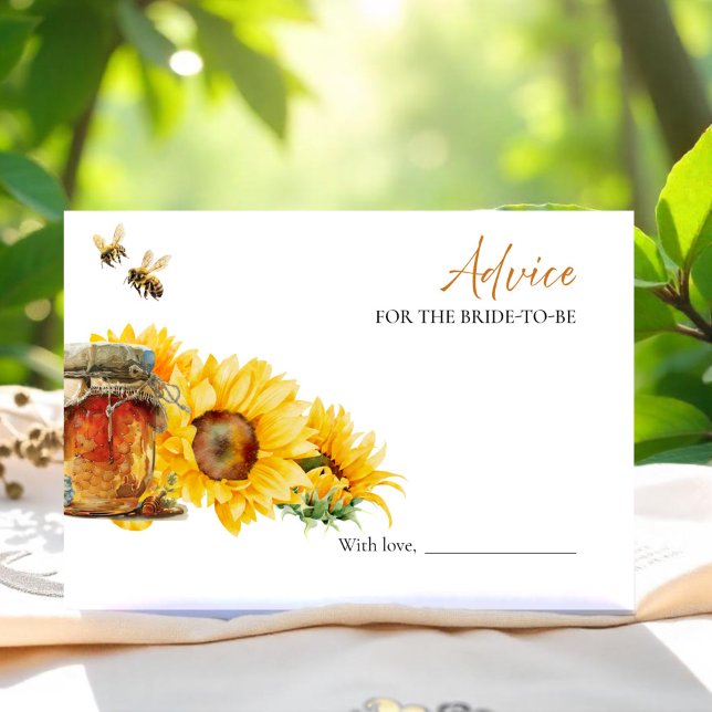 Honey Bee Brautparty Advice for the Bride Card Einladung (Von Creator hochgeladen)