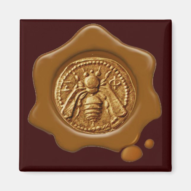 HONEY BEE BROWN WAX SIEGEL MAGNET (Vorne)