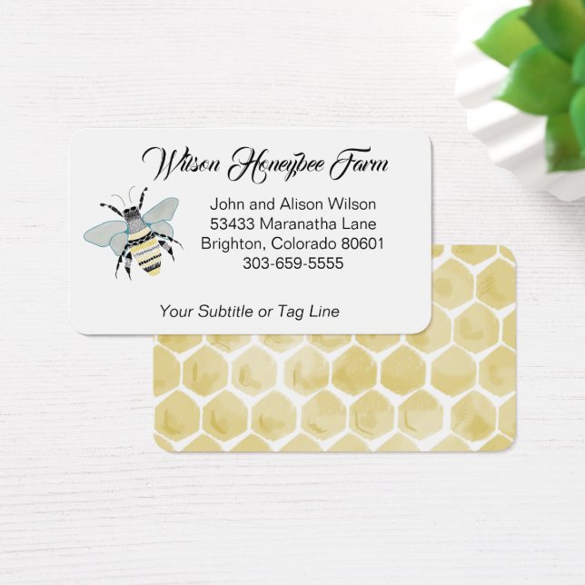Honey Bee Business Card (Schreibtisch)