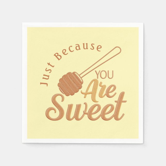 Honey Bee Charm Yellow Rustic Party Napkin Serviette (Vorderseite)