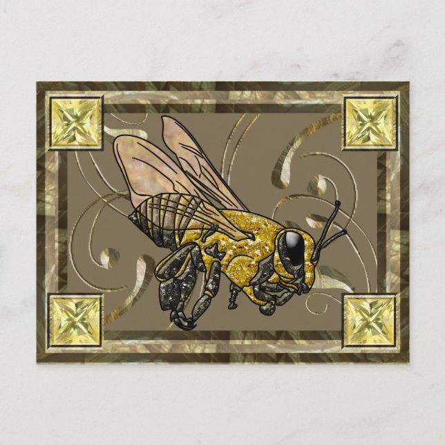 Honey Bee Collector Card Postkarte (Vorderseite)