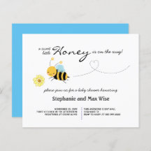 Honey Bee Couples Baby Shower Budget Einladung