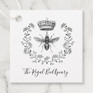 Honey Bee Crown Laurel Beekeeper Bienenzucht Geschenkanhänger
