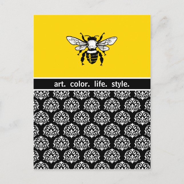Honey Bee Custom Postkarte (Vorderseite)