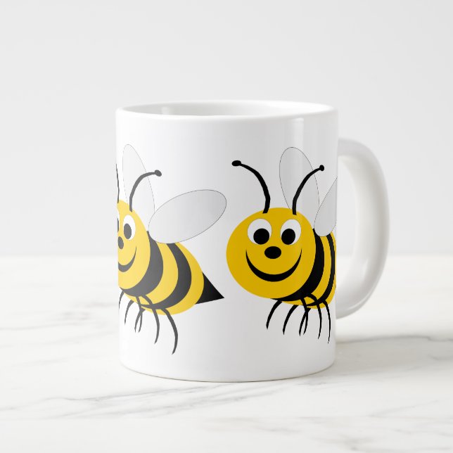 Honey Bee Design Jumbo-Tasse (Vorderseite Rechts)