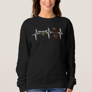 Honey Bee Drahthaar Pointing Griffon Heartbeat Do Sweatshirt