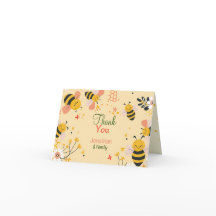 Honey Bee Falte Dankeschön Karte