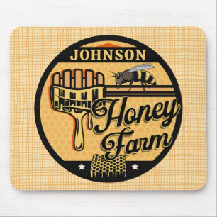 Honey Bee Farm Personalisiert NAME Sweet Beehive Mousepad