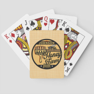 Honey Bee Farm Personalisiert NAME Sweet Beehive Spielkarten