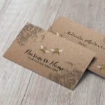 Honey Bee Farm Vintag Floral Rustic Kraft Visitenkarte<br><div class="desc">Honey Bee Farm Vintag floral Rustic Kraft Business Card.</div>
