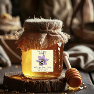 Honey Bee Farm Yellow Lavender Etiketten