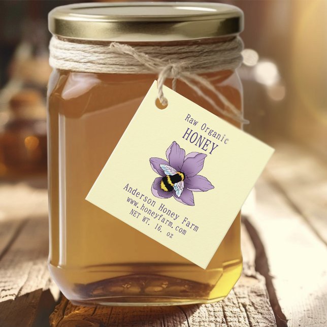 Honey Bee Farm Yellow Lavender Geschenkanhänger (Von Creator hochgeladen)