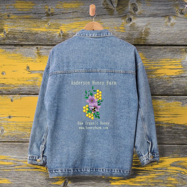 Honey Bee Farm Yellow Lavender Jeansjacke (Von Creator hochgeladen)