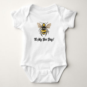 Honey Bee First Birthday Baby One Piece Strampler