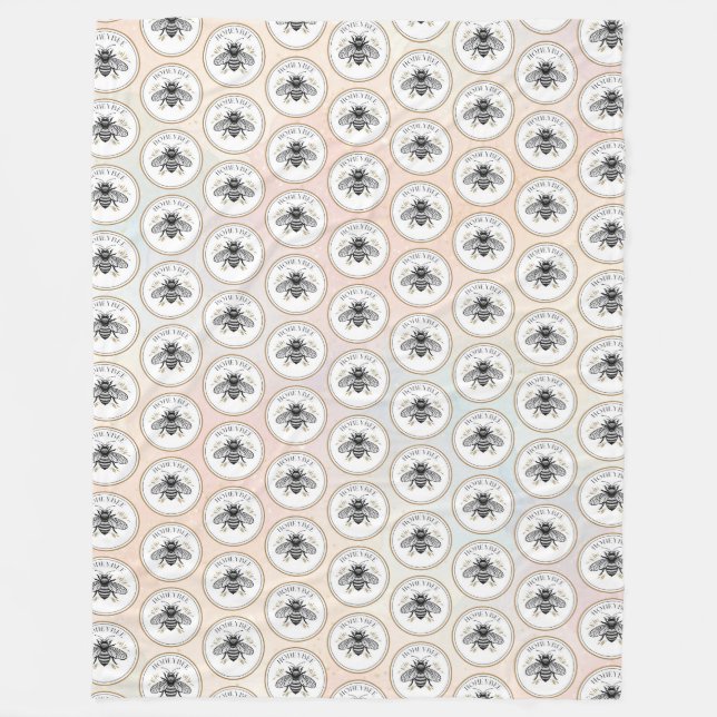 Honey Bee Fleecedecke (Vorderseite)