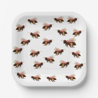 Honey Bee Flying Pappteller