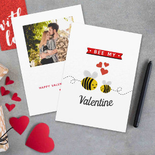 Honey Bee Funny Whimsy Valentine's Day Feiertagskarte