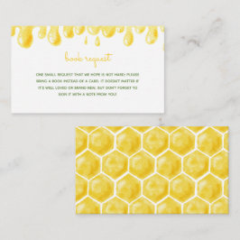 Honey Bee Gender Neutral Baby Shower Book Request Begleitkarte