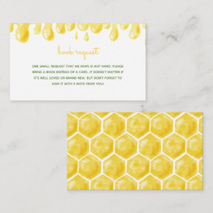 Honey Bee Gender Neutral Baby Shower Book Request Begleitkarte