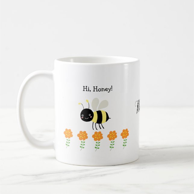 Honey Bee Gift for Ehefrau/Husband Niedlicher Indi Kaffeetasse (Links)