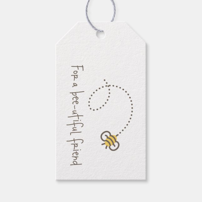 Honey Bee Gift Tags Geschenkanhänger (Vorderseite)