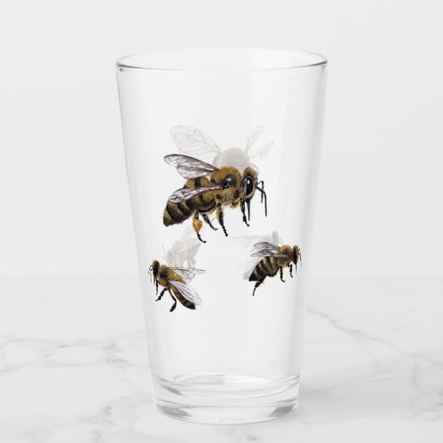 Honey Bee Glass Tumbler (Vorderseite)