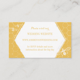 Honey Bee Golden Yellow Custom Website Card Begleitkarte