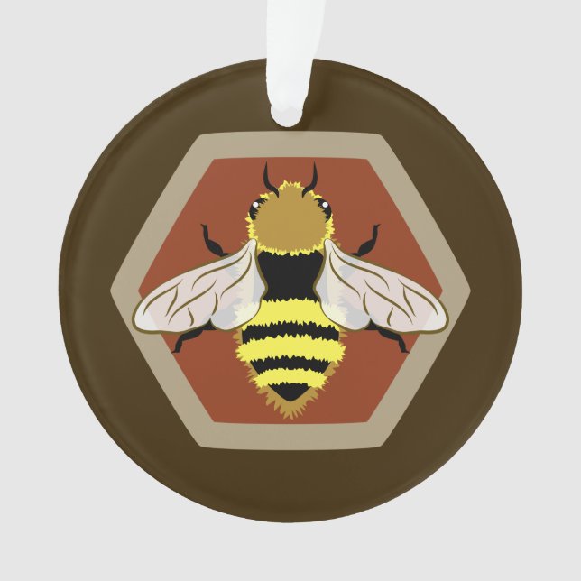 Honey Bee Graphic Ornament (Vorderseite)