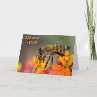 Honey Bee Greeting Card Blank Karte