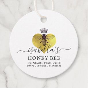 Honey Bee Heart Skincare Imitate Gold Foil Geschenkanhänger