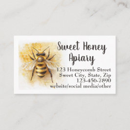 Honey Bee Honey Apiary Visitenkarte