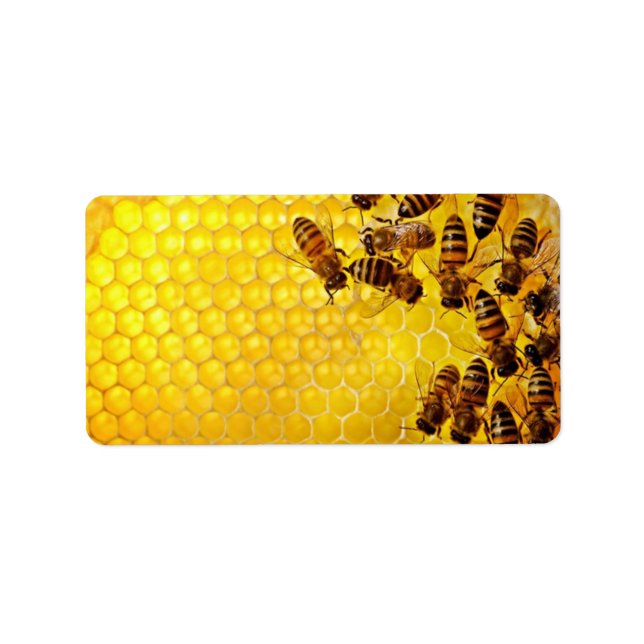 Honey Bee Honey Seller Beekeeper Apiarist Adressaufkleber (Vorne)