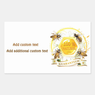 Honey Bee Honey Seller Beekeeper Apiarist Rechteckiger Aufkleber