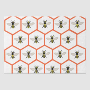 Honey Bee Honeycomb Beekeeper Seidenpapier