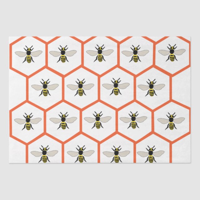 Honey Bee Honeycomb Beekeeper Seidenpapier (Vorderseite)