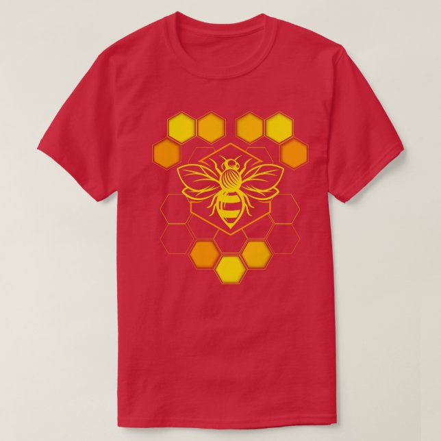 Honey Bee Honeycomb Beekeeper T-Shirt (Design vorne)