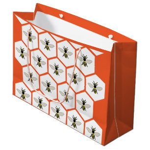 Honey Bee Honeycomb Bees Fun Niedlich Große Geschenktüte