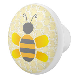 Honey Bee Honeycomb Bee's Hive Cabinet Knobs Keramikknauf
