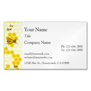 Honey Bee Honeycomb Custom Business Cards Magnetische Visitenkarte